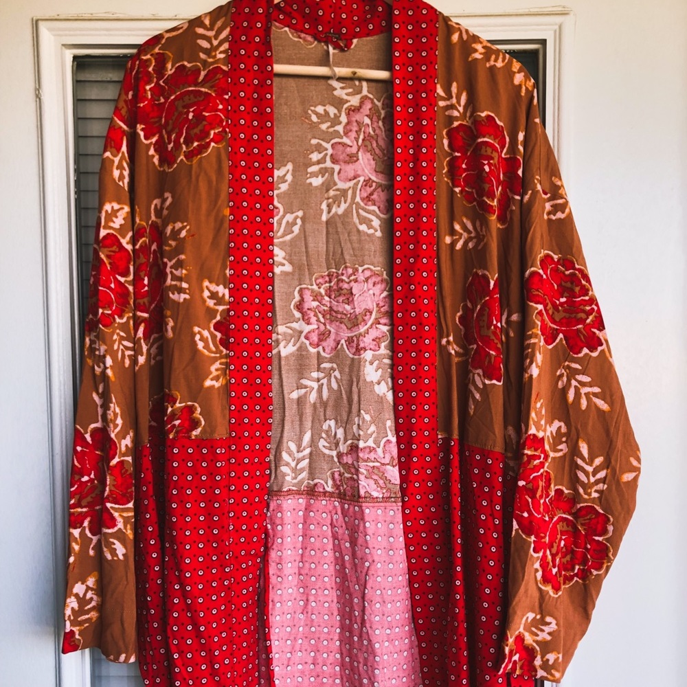 FREE PEOPLE PRINTED KIMONO